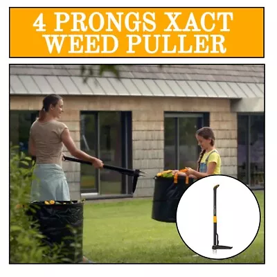 4 Prongs Xact Weed Puller Removing Weeds Effortlessly Simple & Ergonomic Design • $134.99