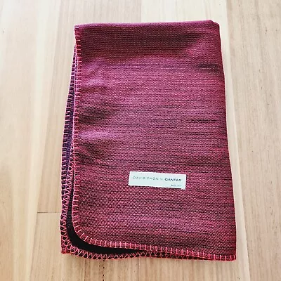 Qantas Inflight Blanket Red Charcoal RARE David Caon Design Collectable  • $38.55