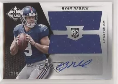 2013 Panini Limited Jumbo Jerseys Logo Signatures /99 Ryan Nassib Rookie Auto RC • $7.15