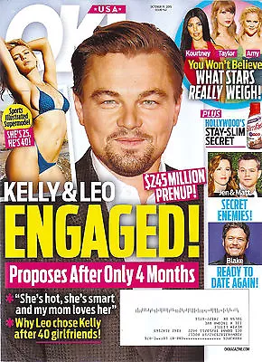 OK! Magazine October 19 2015 Leonardo DiCaprio Blake Shelton Kaley Cuoco • £16.09