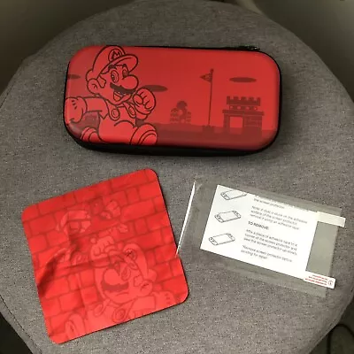 Nintendo Switch + Lite USED Super Mario Edition Travel Carry Case Hard Shell Zip • $14.99