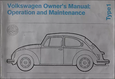 1972 VW Bug Beetle Owner Manual Volkswagen User Instruction Guide Volkswagon • $69