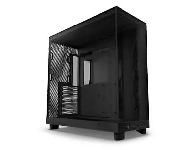 NZXT H6 FLOW Compact Dual-Chamber Mid-Tower Airflow Case Black CC-H61FB-01 • $101.29