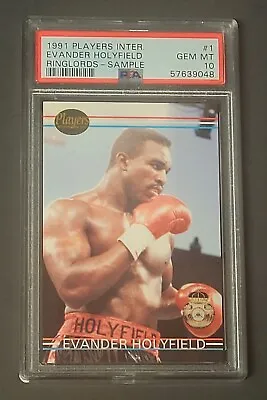 Evander Holyfield 1991 Players Inter. Ringlords Sample Card #1 PSA 10 Gem Mint • $59