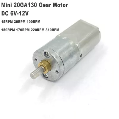 20MM DC 6V 12V Slow Speed Micro Mini 130 Full Metal Gearbox Gear Reduction Motor • $6.80