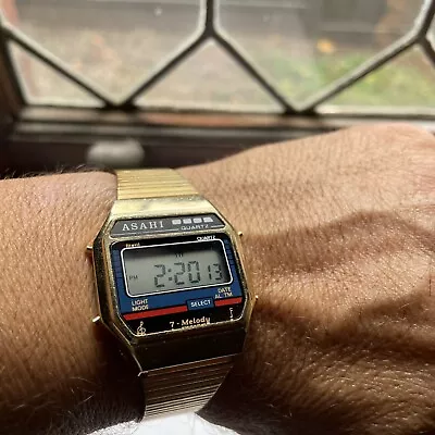 Vintage Asahi 1970’s Digital Melody Alarm Watch • $19.30