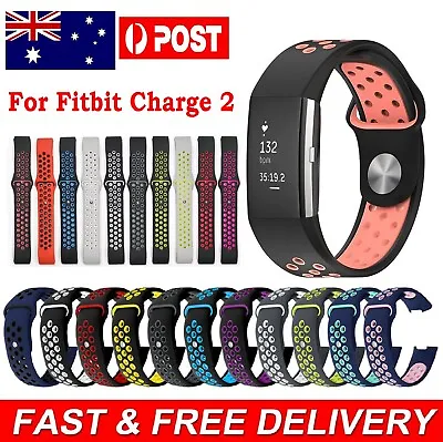 $12.99 • Buy For Fitbit Charge 2 Bands Silicone Replacement Wristband Watch Strap Pin Lock AU