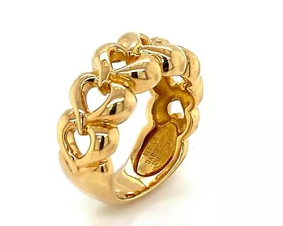 Van Cleef & Arpels 18k Yellow Gold Open Hearts Ring • $2950