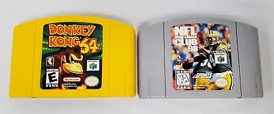 I-309 Vintage Nintendo 64 Game Lot - Donkey Kong 64 Nfl Quarterback Club 98 • $9.99