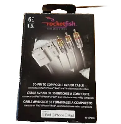 Rocketfish 30-Pin To Component AV / USB Cable RF-AP301 6ft For IPad/iPod/iPhone • $19.99