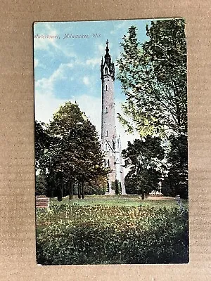Postcard Milwaukee WI Wisconsin Lake Front Water Tower Vintage 1914 PC • $4.99