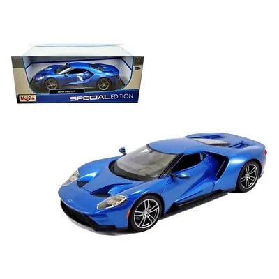 2017 Ford GT Blue Metallic 1/18 Diecast Model Car By Maisto New • $42.98