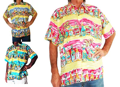 £14.47 • Buy LOUD HAWAIIAN Men's Shirt With Tropical Beer Bottles, Holiday, Stag Night, Party