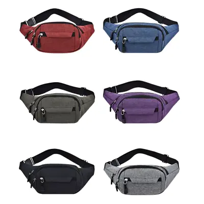 Waist Bum Bag Women Men Fanny Pack Holiday Travel Money Belt Zip Pouch Wallet UK • £4.29