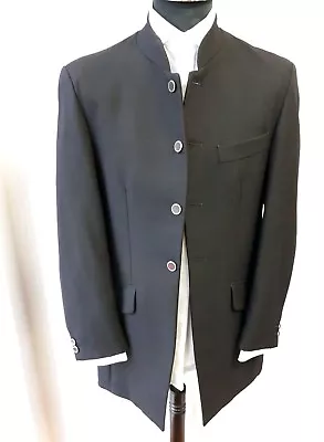 Men's Black Nehru Collarless Jacket Ideal For Weddings Prom Fancy Dress. • £25