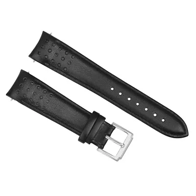 21mm Curved End Leather Watch Band Strap For Seiko Sportura Snae80p17t62-okvo Bk • $22.95