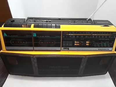 1987 VTG Magnavox D8300 Boombox Dual Cassette Tape MDHQ 5 Speaker AM/FM Radio • $124.99