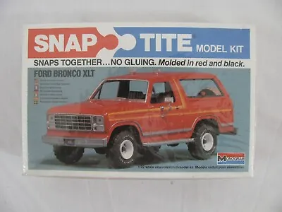 Vintage 1980 Monogram Snap Tite 1/32 Scale Ford Bronco XLT Model Car Kit #1024 • $99.99