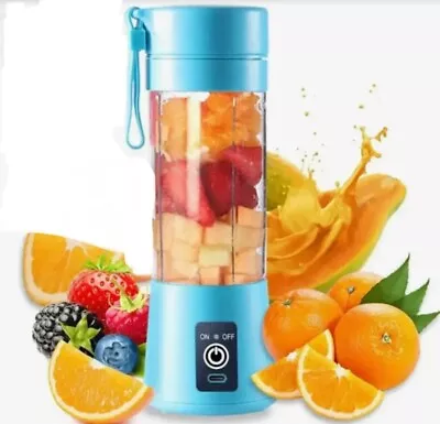 Portable Blender Juicer Cup USB Rechargeable Smoothies Mixer Fruit Machine BLUE • $22.99