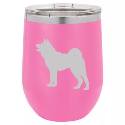 Stemless Wine Tumbler Coffee Travel Mug Glass Akita • $25.99