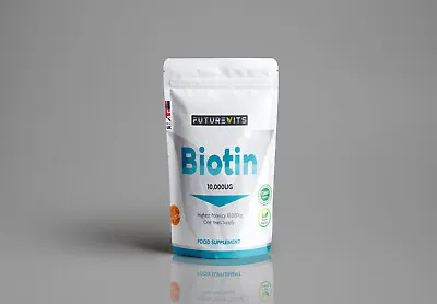 Biotin 10000mcg Tablets Max Hair Growth Skin & Nails Vitamins B7 Max Strength • £5.45