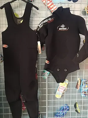 Beuchat Mundial Elaskin 5mm Open Cell Spearfishing Wet Suit 2 Piece Size M • $215
