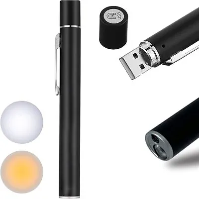 Exeton - Pen Torch Reusable Diagnostic Medical Penlight USB Rechargeable LED P • £12.18