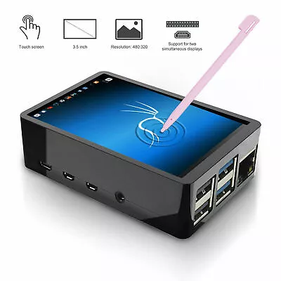 For Raspberry Pi 4B 480 320 3.5  LCD Touchscreen Display Screen + Case O3G4 • £19.40