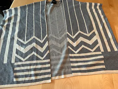 Anthropologie La Fee Verte Stripe Open Cardigan Poncho Sweater Womens Sz S  • $26.99