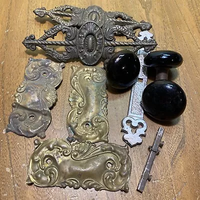 Lot Of Antique Vintage Hardware Parts Knobs Assortment & Metal Brass • $17.67