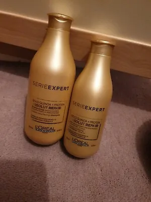£34.89 • Buy Loreal Serie Expert Shampoo 300ml  And Conditioner 200ml Gold Quinoa And Protein