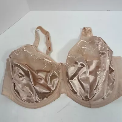 Elomi Cate Underwire Full Cup Banded Bra Latte Size 44H Style EL 4030LAE • $26.98