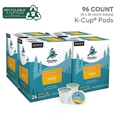 CARIBOU COFFEE DAYBREAK LIGHT Roast Morning Blend 96 Ct. Keurig K-Cups Fresh • $44.99