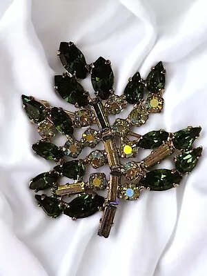 B David Green Ab Aurora Borealis Rhinestone Brooch • $19.50