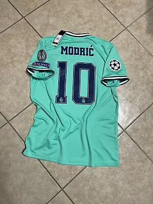 Real Madrid Modric CL Adidas Climalite Shirt Sz Large  Jersey • $275