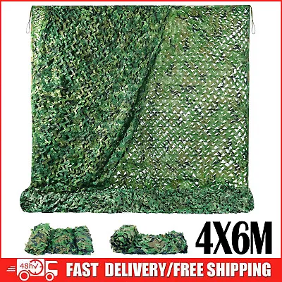 Outdoor Military Woodland Camouflage Netting Cutable Camo Net Camping Hunting • $32.99