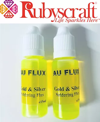 £4.75 • Buy 2x15ml AuFlux Gold And Silver Soldering Flux Bottle Au Premium Flux