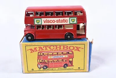 Original Vintage Matchbox Lesney 5 London Bus Routemaster Bus Boxed Longlife BP • $19.95