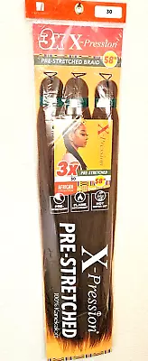 $8.99 • Buy X-pression Expression 100% Kanekalon 3X Braid Hair Pre-Stretched 58  30