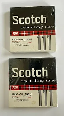 SCOTCH Recording Tape Magnetic 111 All Purpose 600’ Standard Length 3m Lot Of 2 • $28.55