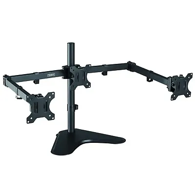 Triple Screen Monitor Mount Stand PC Computer Up To 27  Swivel Tilting • £43.99