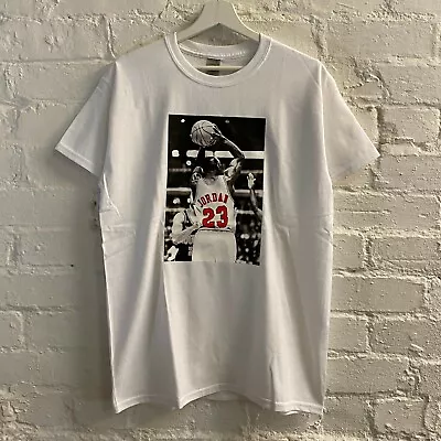 Michael Jordan Basketball White Tee T-shirt By ACTUAL FACT • £19.99