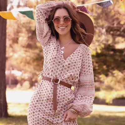 $120 • Buy Tigerlily Kazane Cotton Maxi Dress With Slip | Size 6