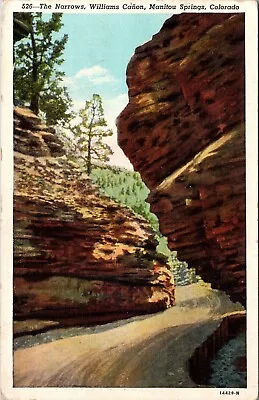 Manitou Springs CO The Narrows Williams Canon Vintage Linen Postcard H304 • $7.75