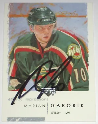 Marian Gaborik Signed Upper Deck Artistic Impressions Wild Card Autograph Auto!! • $5.81