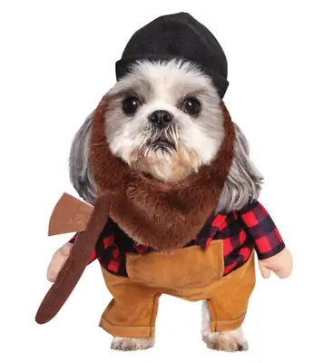 $12.99 • Buy NEW Halloween Dog Pet LUMBERJACK Costume Outfit Size SMALL 13 