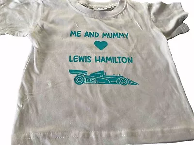 Me And Mummy Heart Lewis Hamilton Formula One Clothes 2-3 Years Tshirt • £10