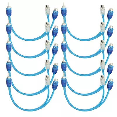 Ten Pack Of Raptor 9  RCA Y Adaptor 2 Female To 1 Male Coaxial Audio Cable • $34.99