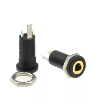 3.5mm Jack Aux Stereo Socket Input Panel Mount Audio Solder Adapter Pro Audio • £7.89