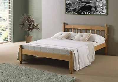 £189.95 • Buy 5FT King Size Waxed Pine Spindle Bed Frame